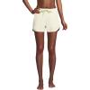 Lands’ End Women’s Woven Packable 3″ Dolphin Hem Swim Cover-up Shorts(Egret White)