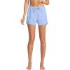 Lands’ End Women’s Woven Packable 3″ Dolphin Hem Swim Cover-up Shorts(Soft Cloud Blue)