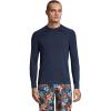 Lands’ End mens Long Sleeve Swim Tee Rash Guard(Navy)