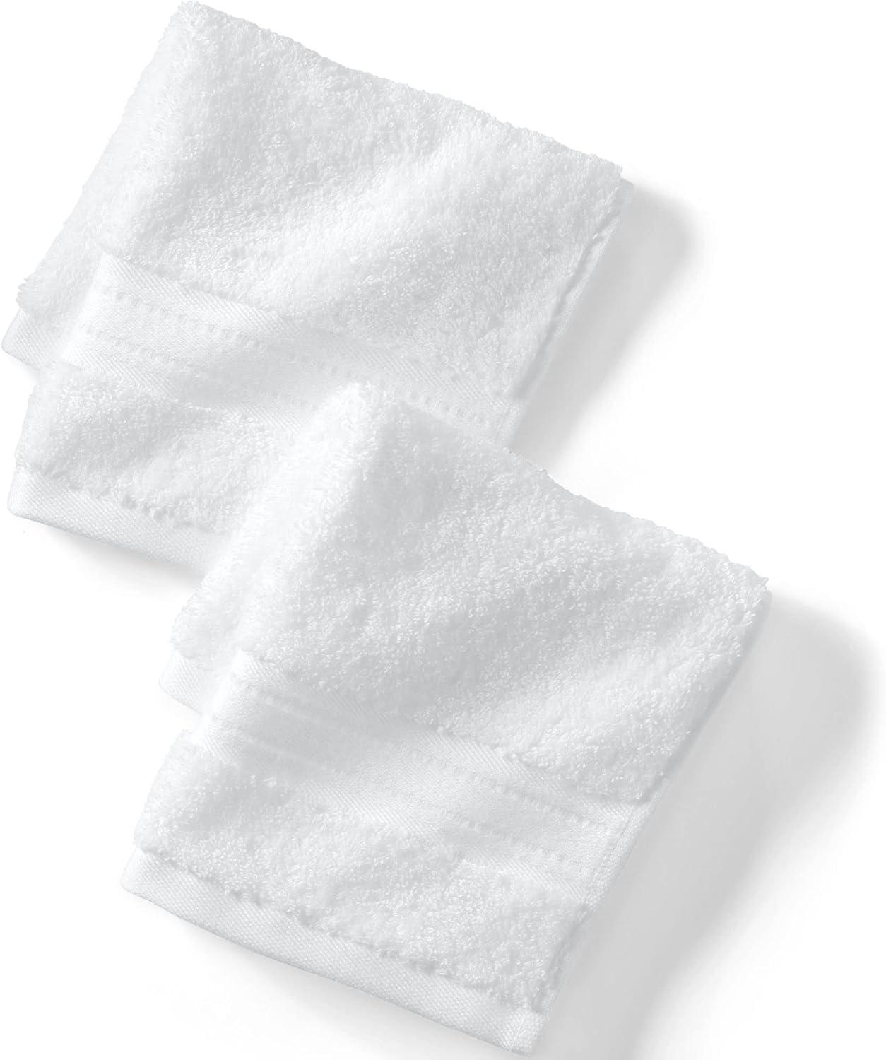 imageLands End Supima Towel Deep Sea Navy 6 Piece Towel SetWhite