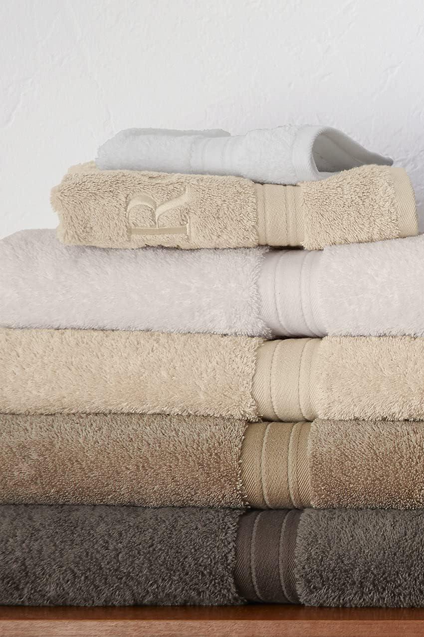 imageLands End Supima Towel Deep Sea Navy 6 Piece Towel SetWhite