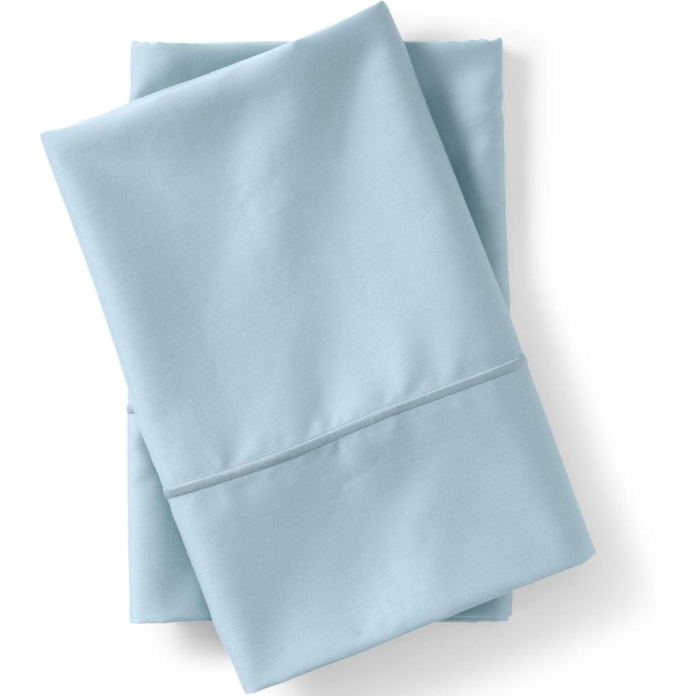 imageLands End 400 NI Pillowcase Set Faint Orchid KingDusty Blue