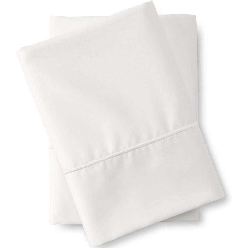 imageLands End 400 NI Pillowcase Set Faint Orchid KingIvory