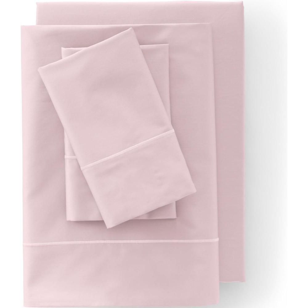 imageLands End 400 NI Sheet Set Deep Sea Navy TwinFaint Orchid