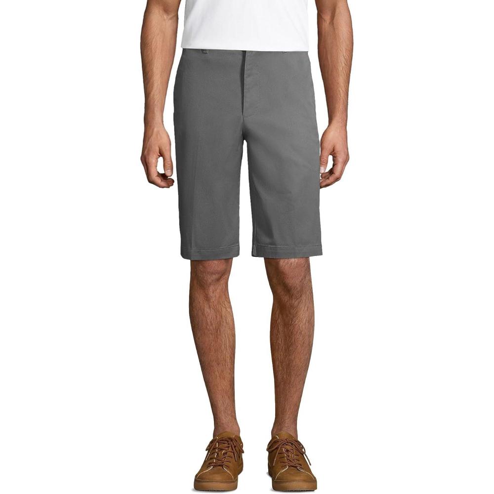 imageLands End Boys Plain Front Blend Chino ShortsArctic Gray