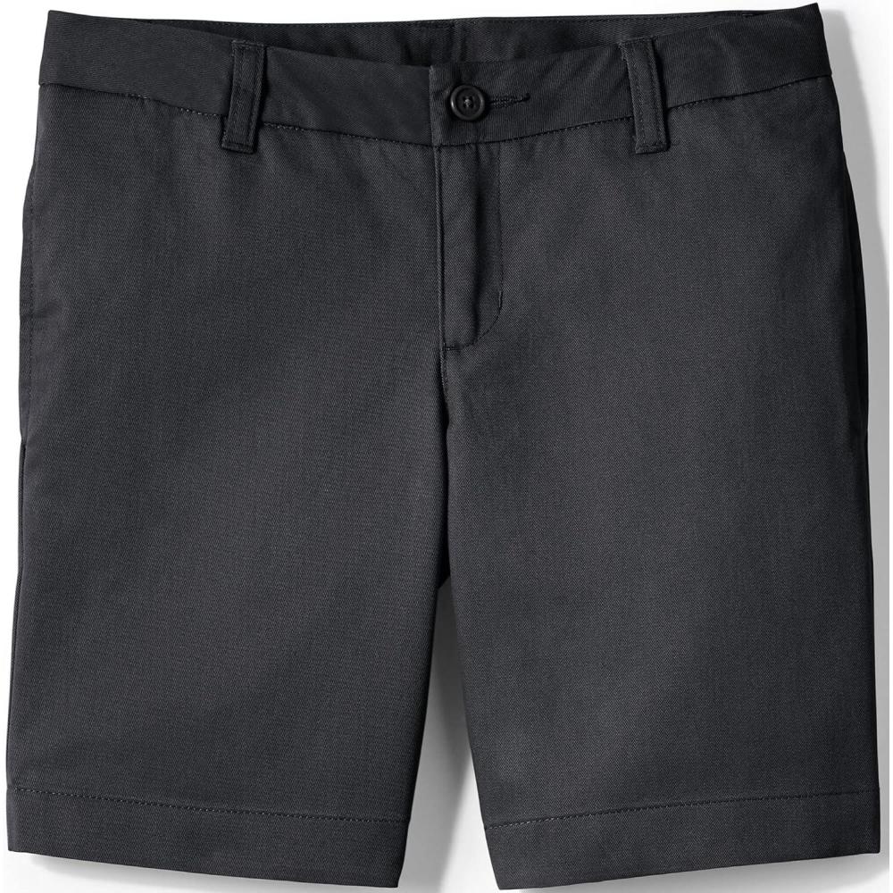 imageLands End Girls Plain Front Blend Chino ShortsBlack