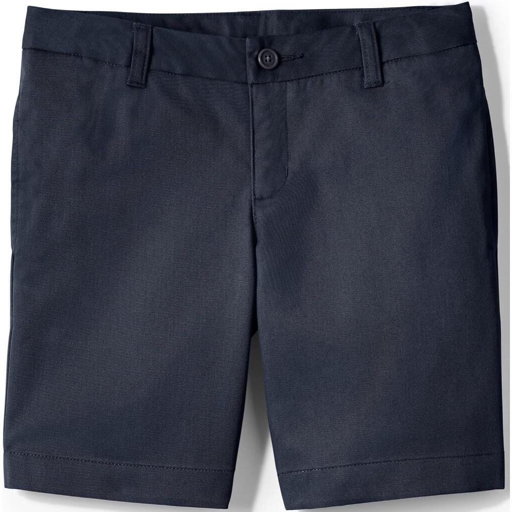 imageLands End Girls Plain Front Blend Chino ShortsClassic Navy