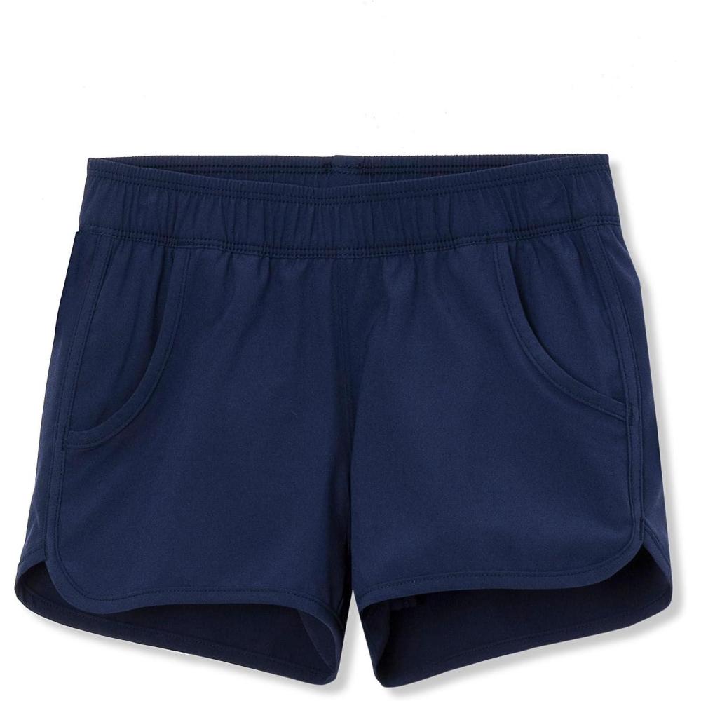 imageLands End Girls Slim Stretch Woven Comfort Waist Swim ShortsDeep Sea Navy