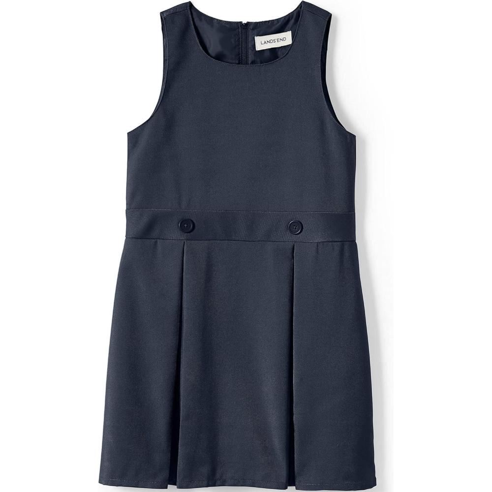 imageLands End Girls Uniform Plaid JumperClassic Navy