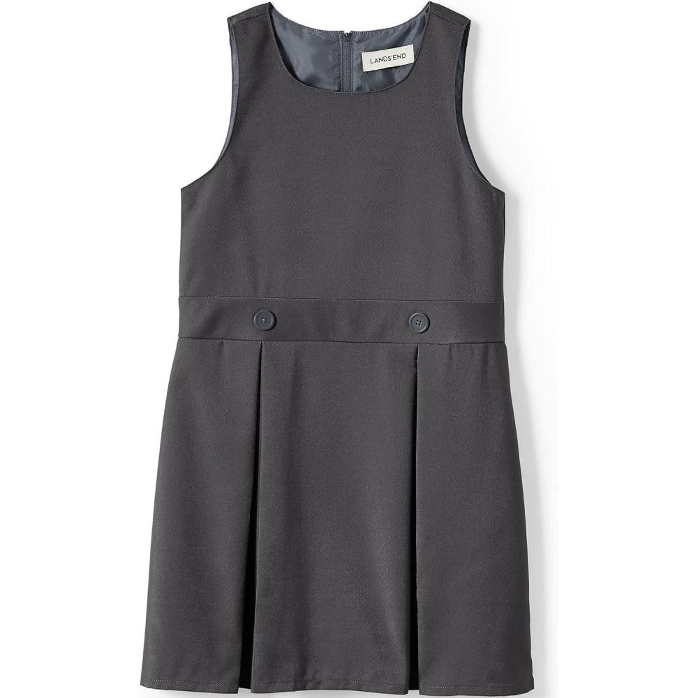 imageLands End Girls Uniform Plaid JumperGray