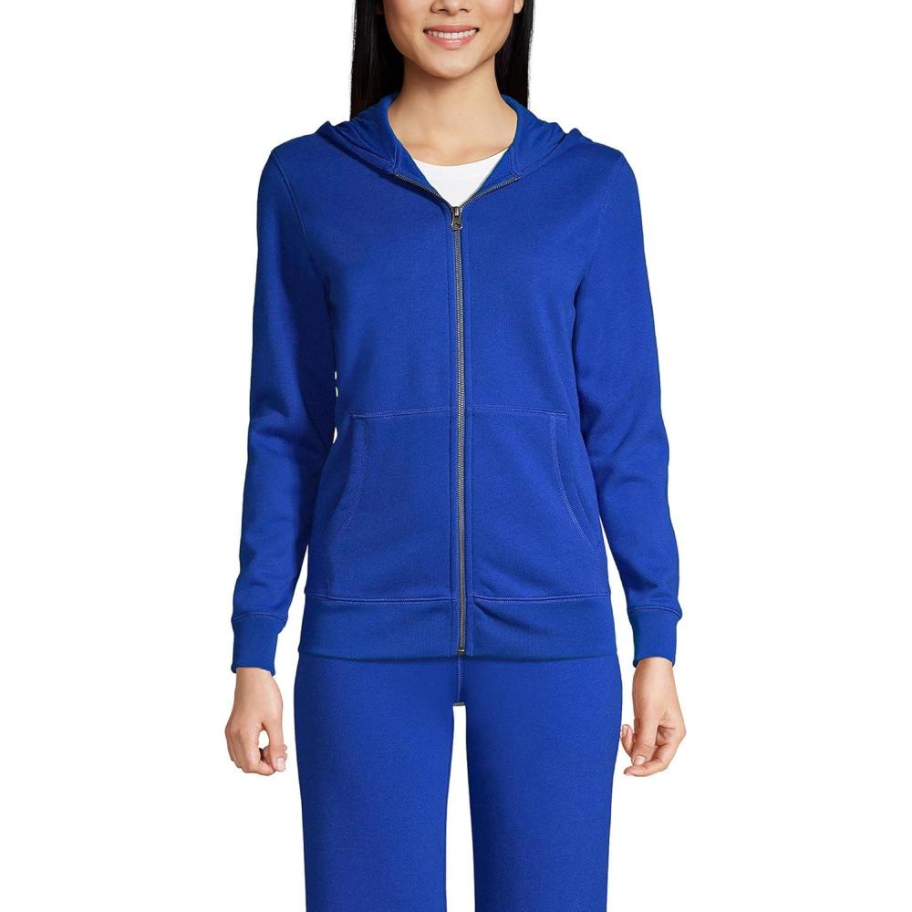 imageLands End School Uniform Adult Zip Front SweatshirtCobalt