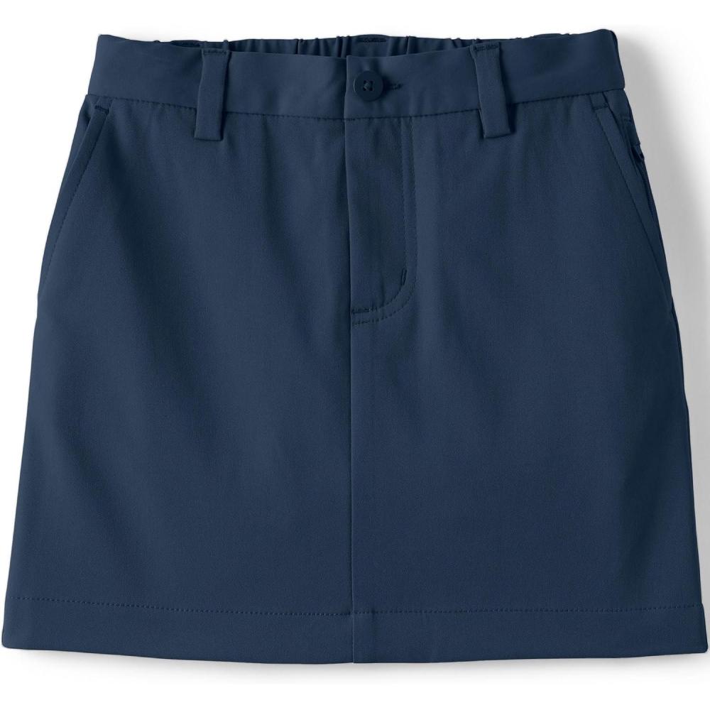 imageLands End School Uniform Girls Active Chino Skort Top of The KneeClassic Navy
