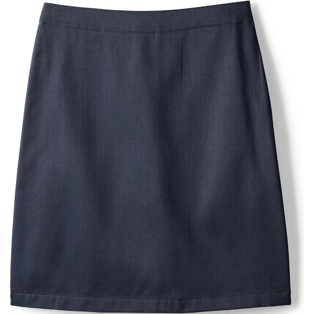 imageLands End School Uniform Girls Blend Chino Skort Top of KneeClassic Navy