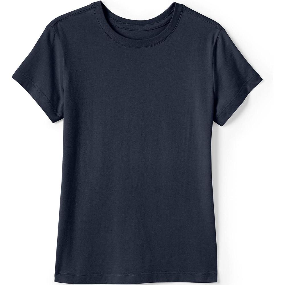 imageLands End School Uniform Girls Short Sleeve Essential TShirtClassic Navy
