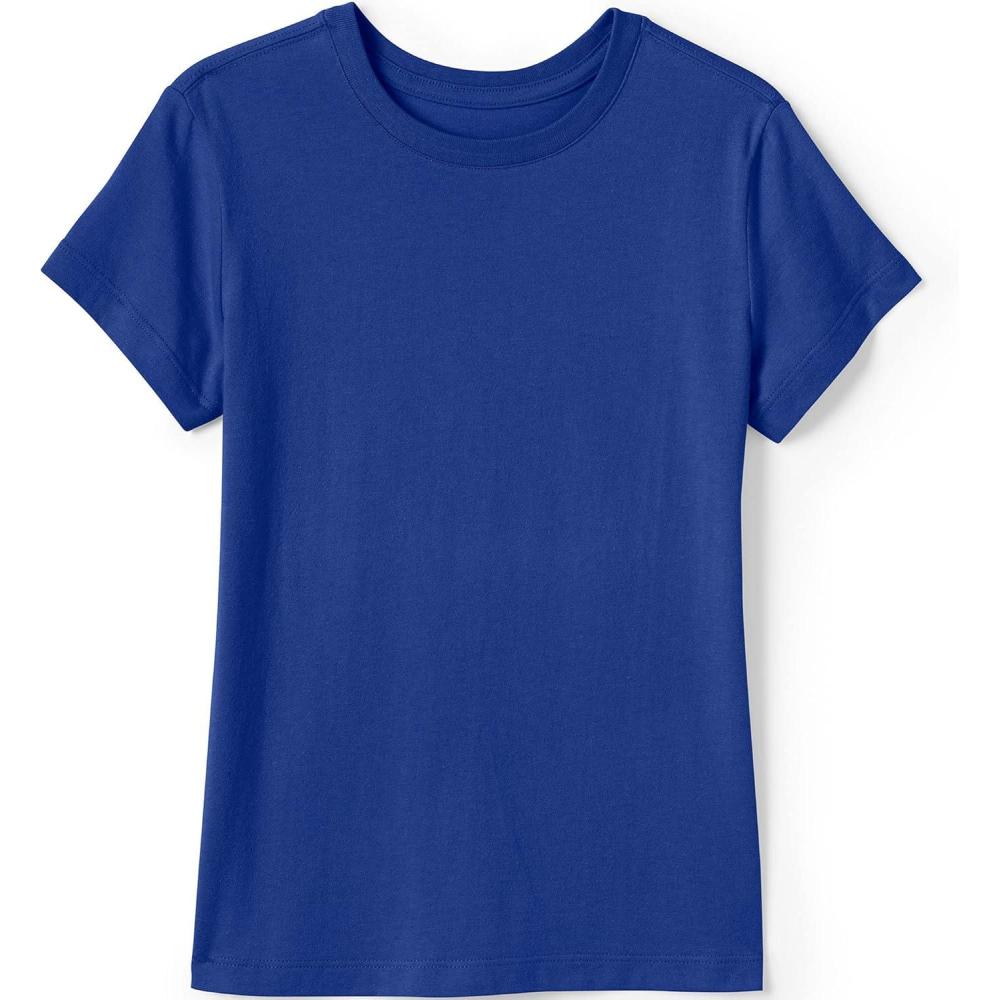 imageLands End School Uniform Girls Short Sleeve Essential TShirtCobalt
