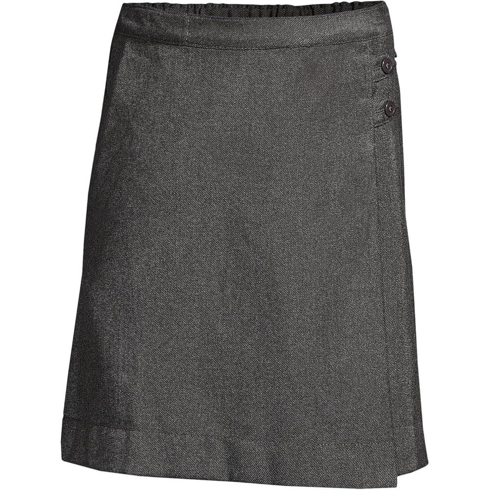 imageLands End School Uniform Girls Solid Aline Skirt Below The KneeAcademic Gray
