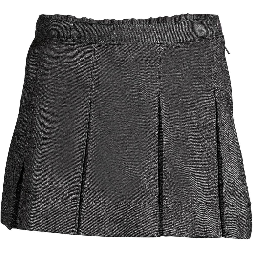 imageLands End School Uniform Girls Solid Box Pleat Skirt Above KneeAcademic Gray