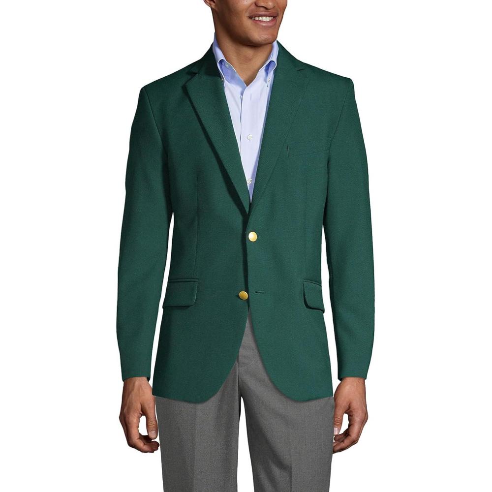imageLands End School Uniform Mens Hopsack BlazerEvergreen