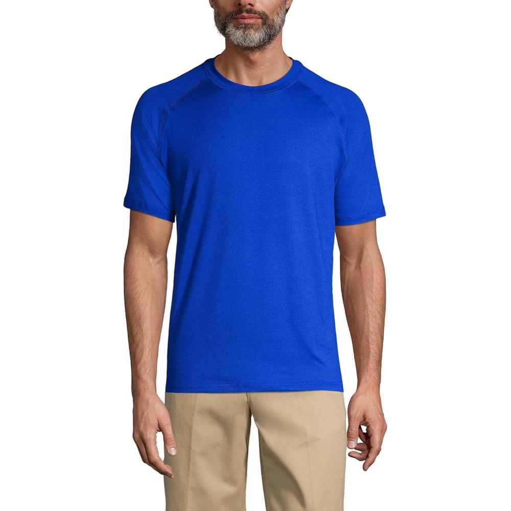 imageLands End School Uniform Mens Short Sleeve Active TeeCobalt
