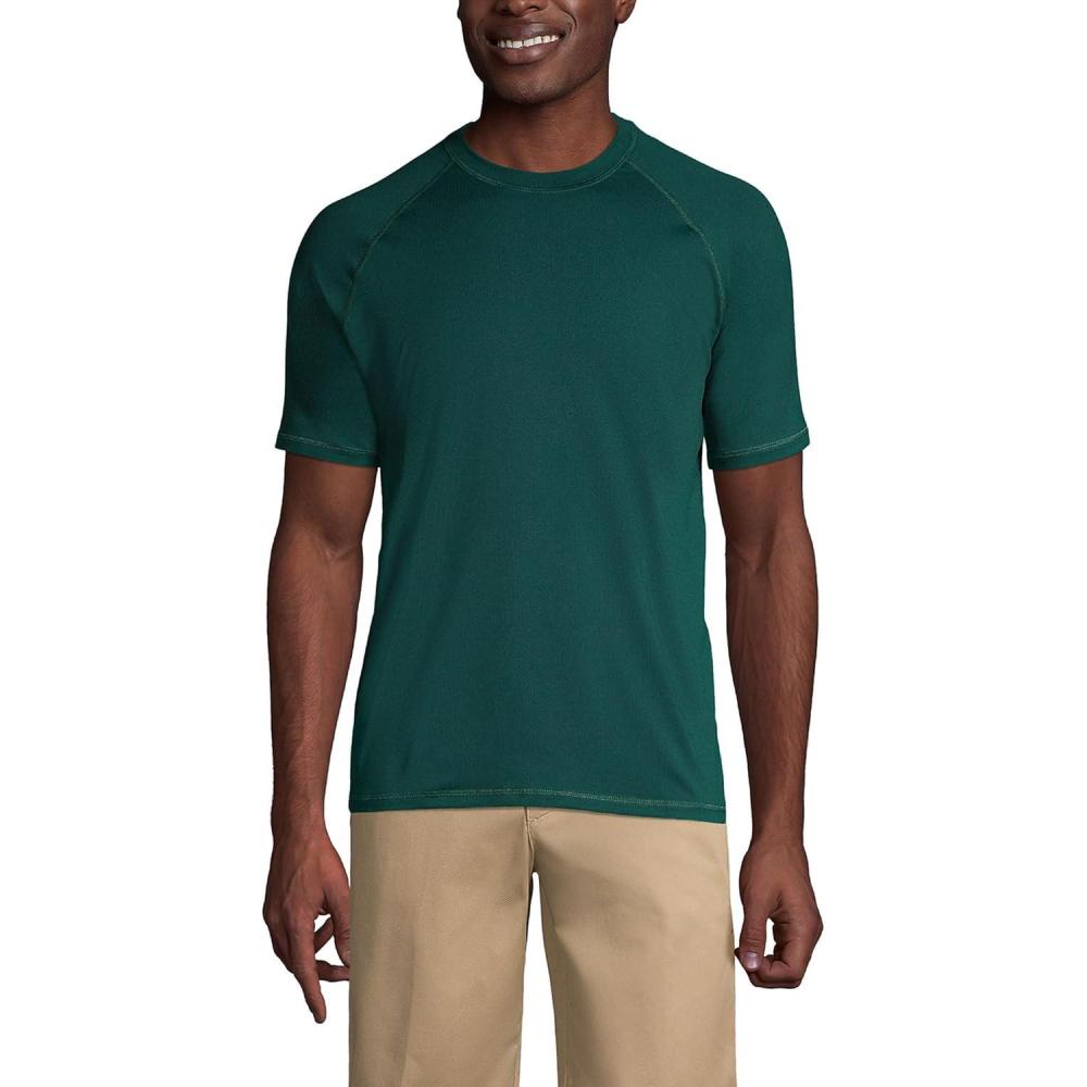 imageLands End School Uniform Mens Short Sleeve Active TeeEvergreen