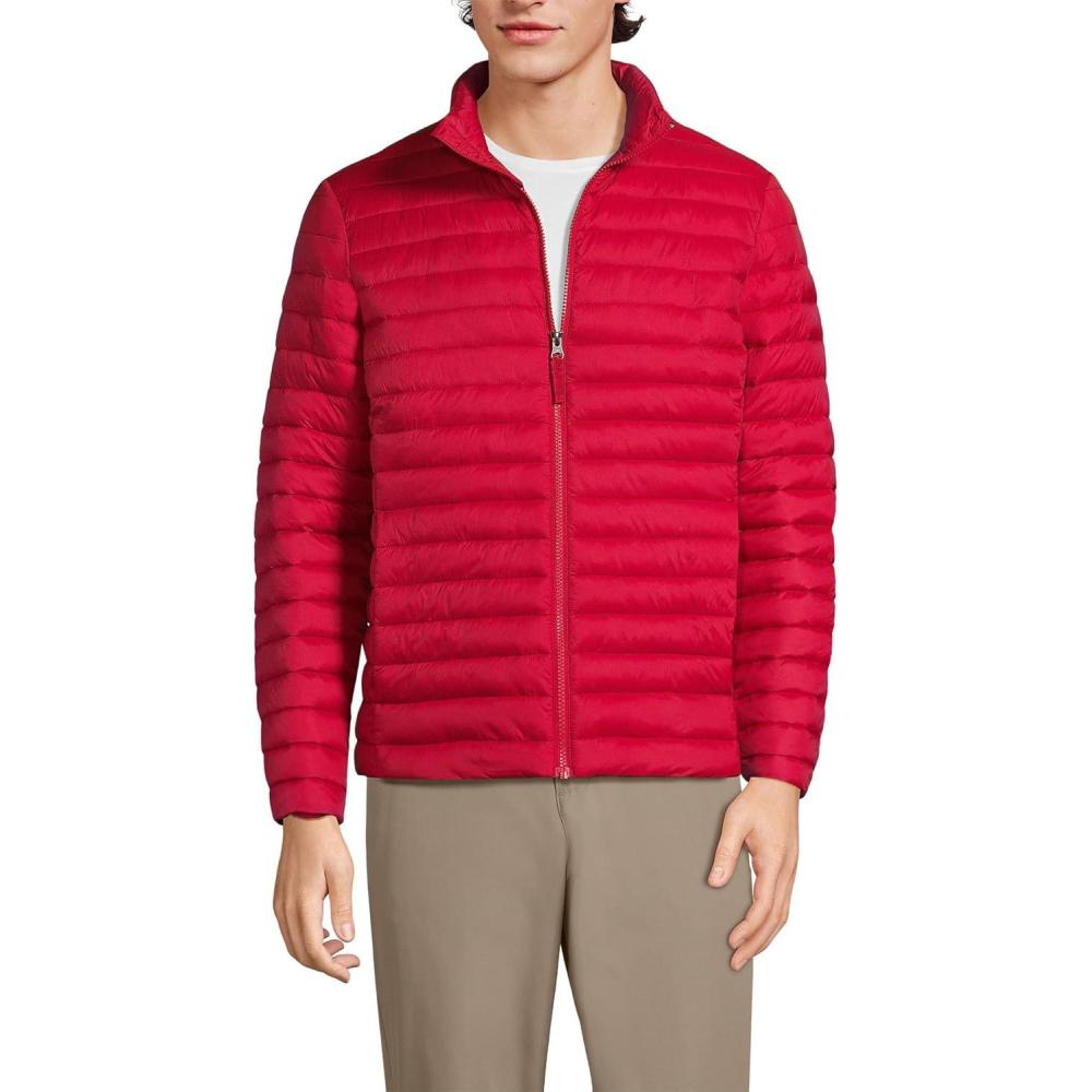 imageLands End School Uniform Mens ThermoPlume JacketRed