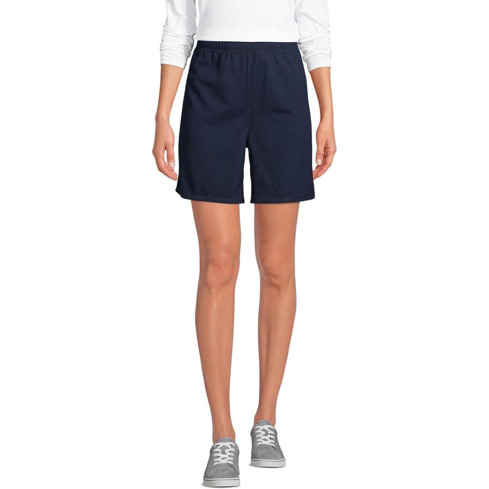 imageLands End School Uniform Womens Mesh Gym ShortsClassic Navy