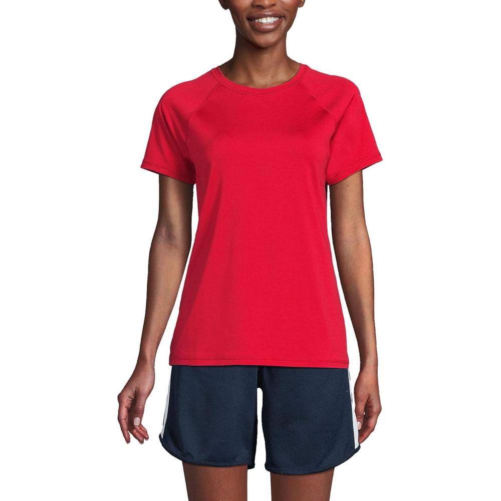 imageLands End School Uniform Womens Short Sleeve Active TeeRed