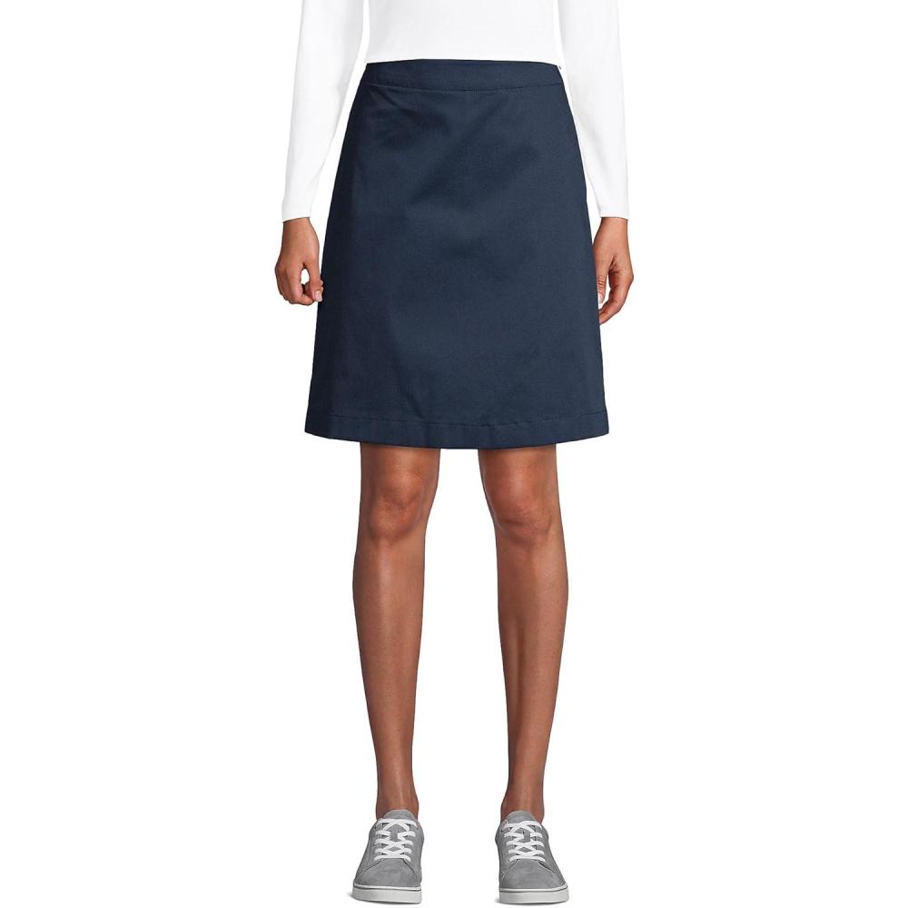 imageLands End School Uniform Young Womens Blend Chino Skort Above KneeClassic Navy