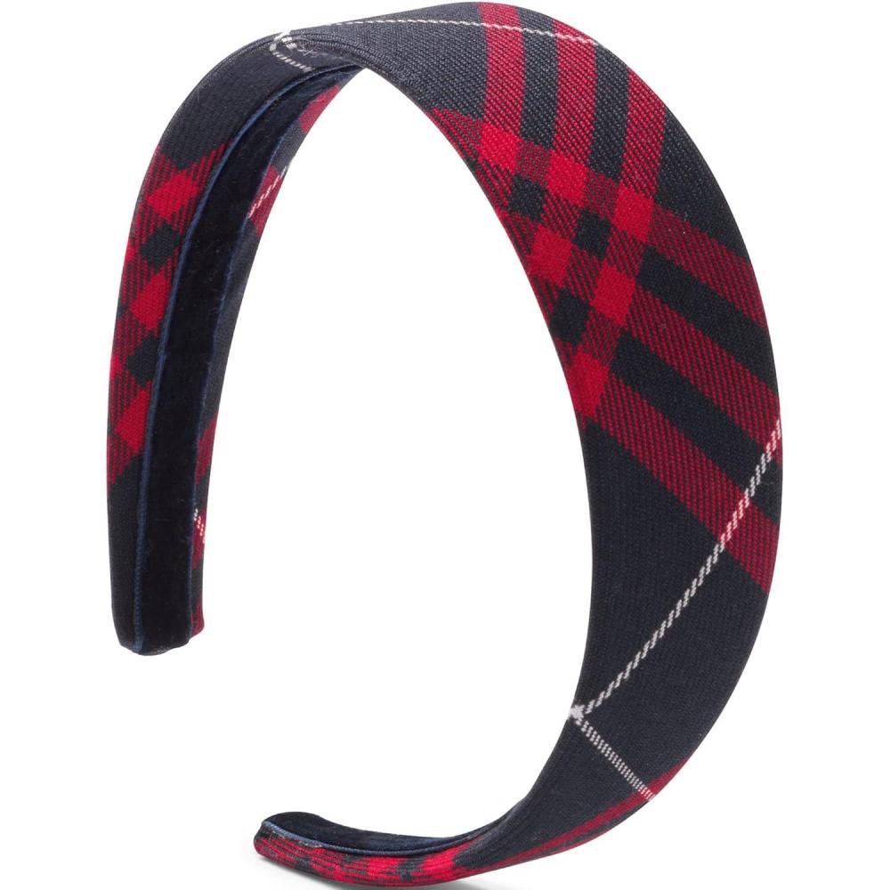 imageLands End Uniform Girls Wide Headband Classic Navy One SizeClassic Navy Large Plaid
