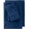 Lands’ End 400 NI Pillowcase Set Faint Orchid King(Deep Sea Navy)