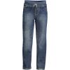 Lands’ End Boys Iron Knee Stretch Pull On Jeans(Dark Wash Denim)
