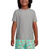 Lands’ End Boys UPF 50 Short Sleeve Swim Shirt Rash Guard(Gray Heather)