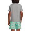 Lands’ End Boys UPF 50 Short Sleeve Swim Shirt Rash Guard(Gray Heather)