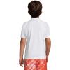 Lands’ End Boys UPF 50 Short Sleeve Swim Shirt Rash Guard(White)