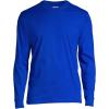 Lands’ End Essentials Men’s Long-Sleeve Soft Cotton T-Shirt – Relaxed Easy Fit(Cobalt)