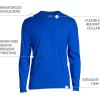 Lands’ End Essentials Men’s Long-Sleeve Soft Cotton T-Shirt – Relaxed Easy Fit(Cobalt)