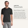 Lands’ End Essentials Men’s Short-Sleeve Soft Cotton T-Shirt – Relaxed Easy Fit(Black)
