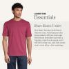 Lands’ End Essentials Men’s Short-Sleeve Soft Cotton T-Shirt – Relaxed Easy Fit(Burgundy)