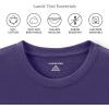 Lands’ End Essentials Men’s Short-Sleeve Soft Cotton T-Shirt – Relaxed Easy Fit(Deep Purple)