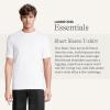 Lands’ End Essentials Men’s Short-Sleeve Soft Cotton T-Shirt – Relaxed Easy Fit(White)