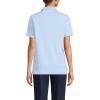 Lands’ End Essentials Women’s Short Sleeve All Day Comfort Polo Shirt – 100% Cotton Won’t Shrink Pill Fade(Blue)