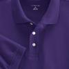 Lands’ End Essentials Women’s Short Sleeve All Day Comfort Polo Shirt – 100% Cotton Won’t Shrink Pill Fade(Deep Purple)