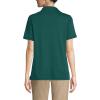 Lands’ End Essentials Women’s Short Sleeve All Day Comfort Polo Shirt – 100% Cotton Won’t Shrink Pill Fade(Evergreen)