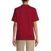 Lands’ End Essentials Women’s Short Sleeve All Day Comfort Polo Shirt – 100% Cotton Won’t Shrink Pill Fade(Garnet)