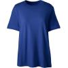 Lands’ End Essentials Women’s Short-Sleeve Soft Cotton T-Shirt – Tailored Feminine Fit(Cobalt)