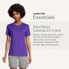 Lands’ End Essentials Women’s Short-Sleeve Soft Cotton T-Shirt – Tailored Feminine Fit(Deep Purple)