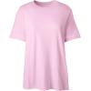 Lands’ End Essentials Women’s Short-Sleeve Soft Cotton T-Shirt – Tailored Feminine Fit(Ice Pink)