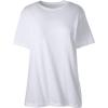 Lands’ End Essentials Women’s Short-Sleeve Soft Cotton T-Shirt – Tailored Feminine Fit(White)