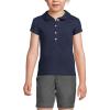 Lands’ End Girls Short Sleeve Peter Pan Collar Polo Shirt(Classic Navy)