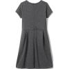 Lands’ End Girls Short Sleeve Ponte Dress(Charcoal Heather)